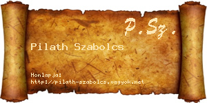 Pilath Szabolcs névjegykártya
